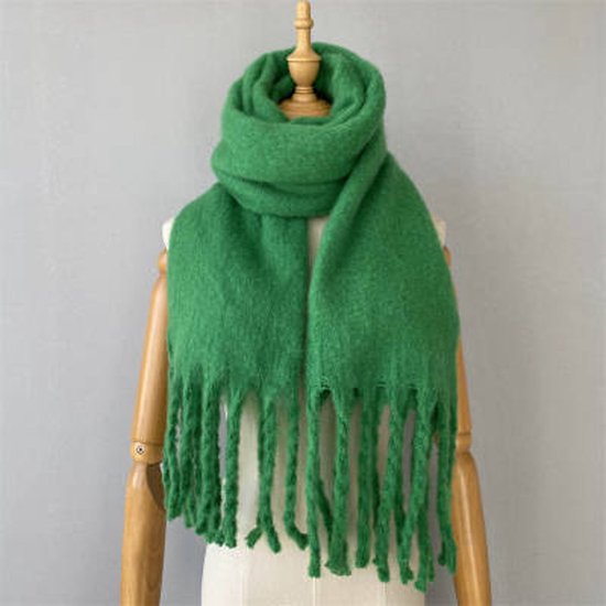 Sjaal groen Fluffy met franjes / chunky fluffy scarfs / accessoires dames Sjaal / wintersport fluffy sjaal / fluffy scarf