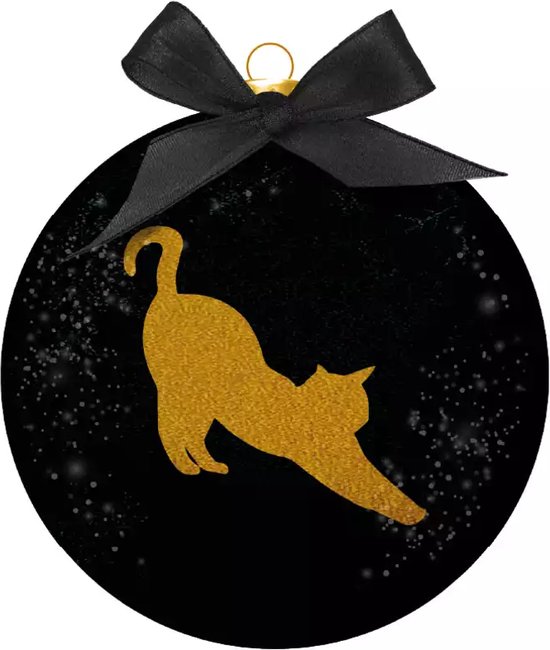 Plenty Gifts Boule de Noël Frost Cat Silhouette 10CM