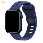 Convient pour bracelet Apple Watch - Siliconen Plein air - Blauw nuit - 42/ 44/45/49mm - Pour iWatch 1,2,3,4,5,6,7,8,9,SE, Ultra