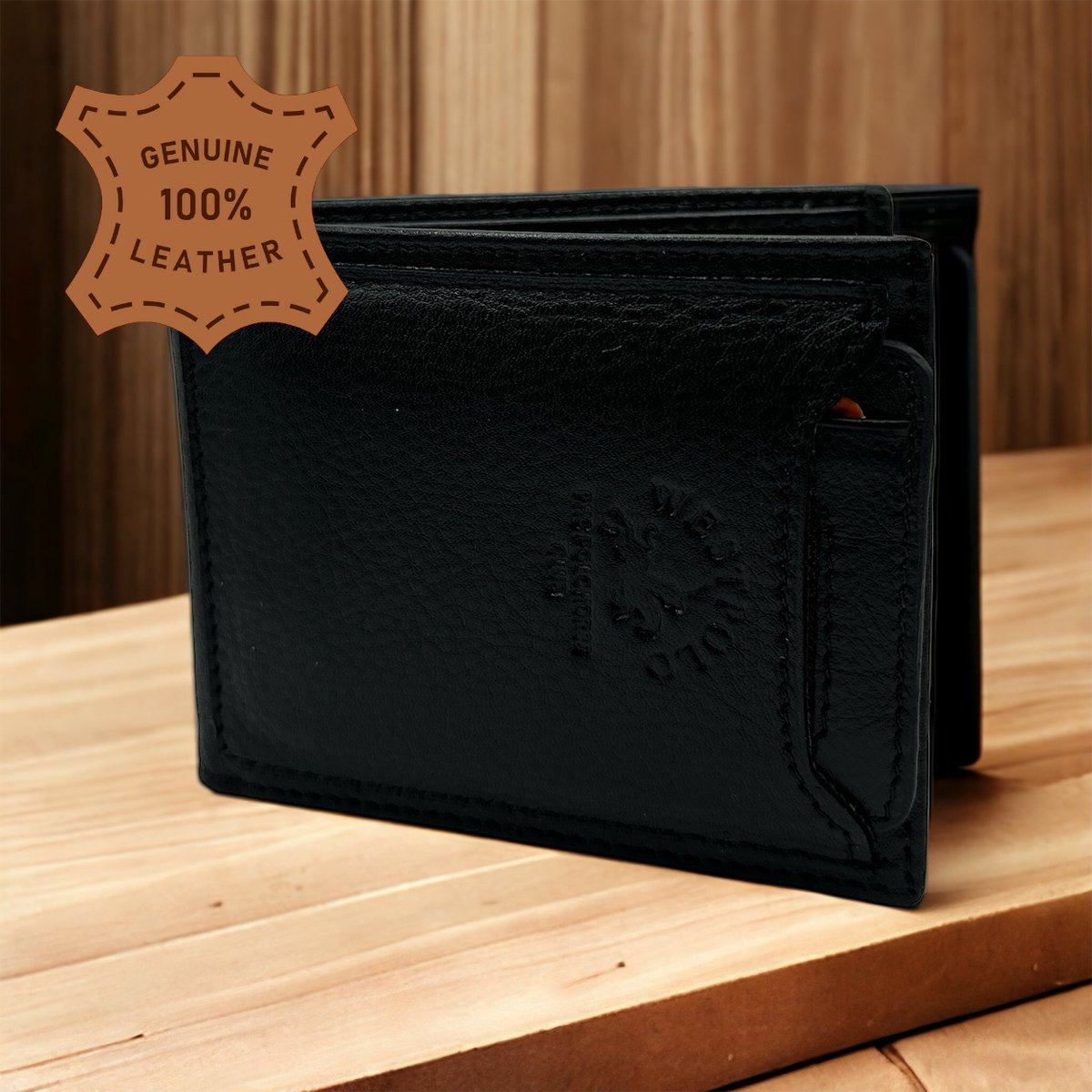 Westpolo - Portefeuille Heren met Kaarthouders - 9 Pasjes + Briefgeld - Luxe Billfold Zwart - Perfect Cadeau voor Verjaardag, Vaderdag, Valentijnsdag en Meer - Met luxe Cadeaubox - 595 van Leerella