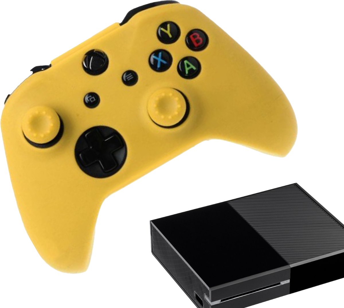 Gadgetpoint | Siliconen Game Controller(s) Hoesjes | Performance Antislip Skin Beschermhoes | Softcover Grip Case | Geel | Accessoires geschikt voor Xbox One