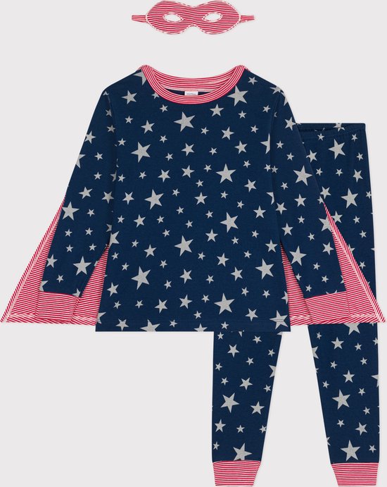 Petit Bateau Glow-in-the-dark pyjama voor kleine meisjes en jongens van katoen Jongens Pyjamaset - Meerkleurig - Maat 110