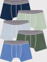 Petit Bateau Set de 5 boxers enfant en coton uni Combishort Garçons - Multicolore - Taille 152