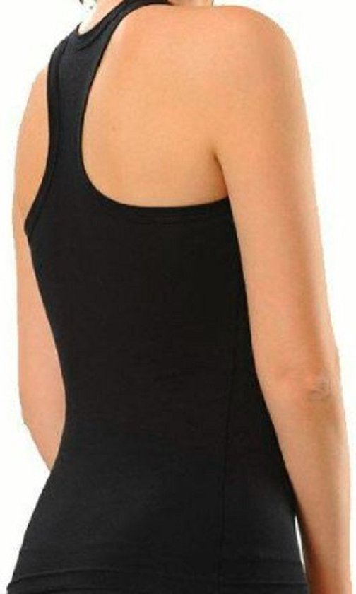 2pack Mode Lotus - Dames Onderhemd Halterhemd Maat XL Katoen Tanktop Dames Onderhemd Hemdjes Dames Topje Singlet Zwart