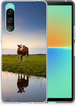 GSM Hoesje Geschikt voor Sony Xperia 10 V Backcase TPU Siliconen Hoesje Koe