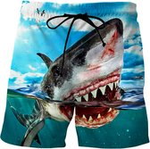 Super Shark Zwembroek - Prachtig ontwerp - Prachtige korte broek - Haai - Duiken - Agressief - Heren