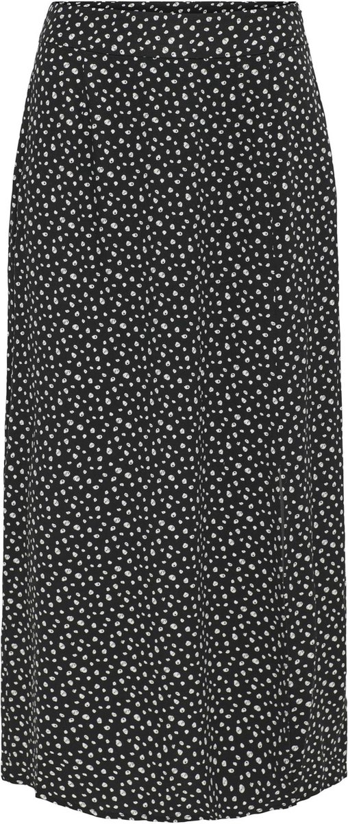 Only Rok Onlpiper Life Midi Slit Skirt Ptm 15284574 Black/melina Dot Dames Maat - XS