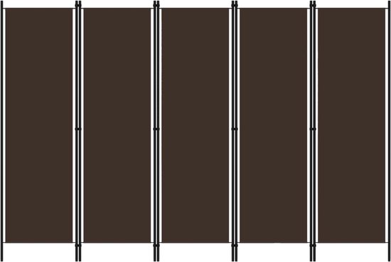 vidaXL-Kamerscherm-met-5-panelen-250x180-cm-bruin