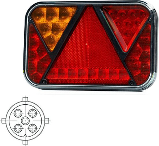 Fristom FT-270 LED Feu arrière Gauche à l'épreuve du bus CAN 5 broches