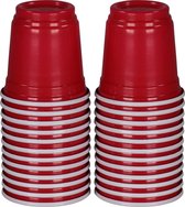 Red cup shotglas, PP, reusable, 60ml, 2oz, rood (48 stuks)