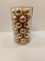 Kerstballen - Goud - Glans en Mat - Glas - 35 mm