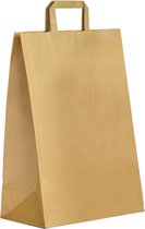 Kraft Tas - (XXL) Large - 50 Stuks - Bruin - Papieren Tassen - Bruin - Met Handvat - Draagtas - Hoogwaardige Kwaliteit - 45x19x48 cm - Cadeau Tas - Eco-vriendelijk - Ideaal voor Geschenken - Hoogwaardig Natron Kraft Papier