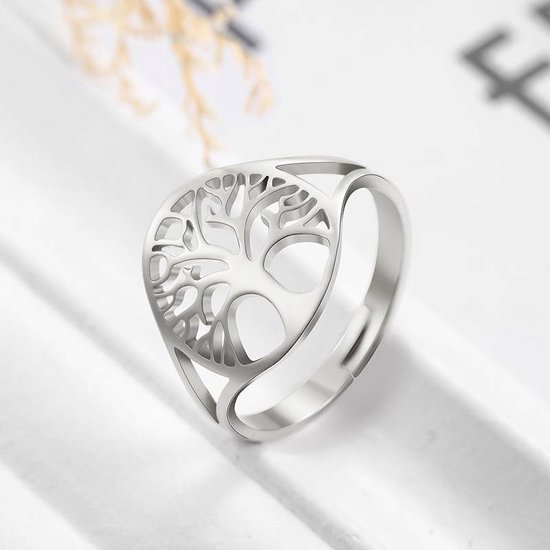 Silver Plated 'Tree Of Life' Style Ring