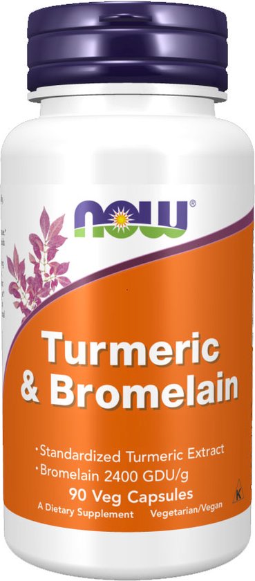 NOW Foods - Turmeric & Bromelain (90 capsules)