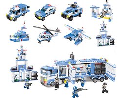 City Police - Politie - Actie - Bouwset - 8 in 1 set - Compatible met bekend merk - Giftbox