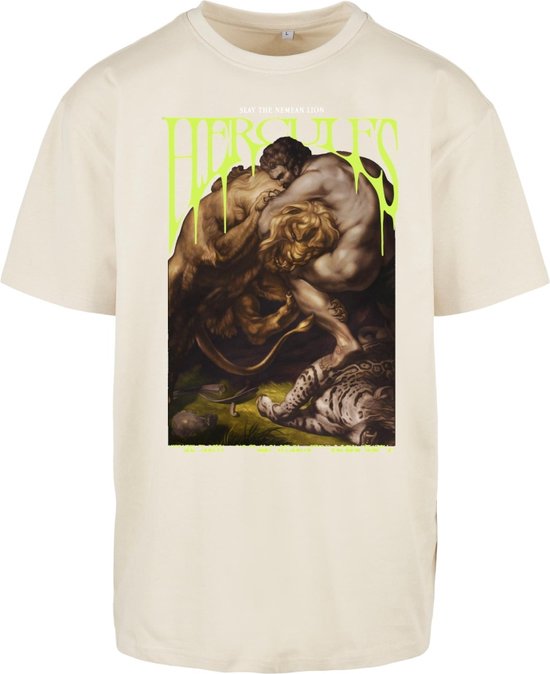 Mister Tee - Hercules Oversize Heren T-shirt - XS - Creme