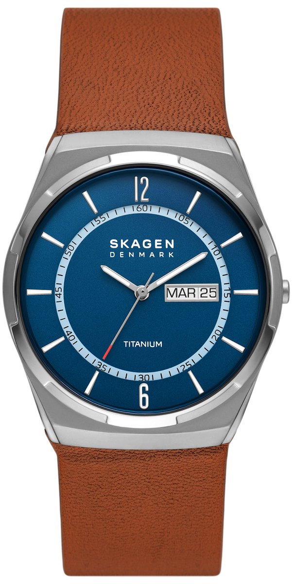 Skagen Melbye Titanium SKW6906 Horloge - Leer - Bruin - Ø 40 mm