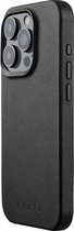 Mujjo - Étui Mag Full Leather iPhone 15 Pro - noir