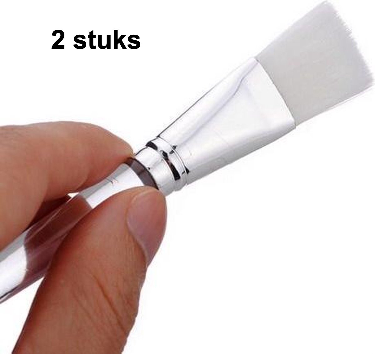 Goedkoopste CHPN - Maskerkwast - Kwast - Kwast om masker aan te brengen - Schoonheidsspecialiste - 2 stuks - Beauty accessoire - Transparant - 2 kleine kwastjes