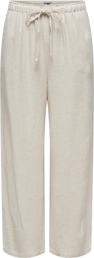 Pantalons femme Only ONLSIESTA MW PULL-UP LINEN BL PNT NOOS-taille MX L32
