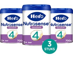 Hero Nutrasense SensiSoft 4 (2+ Jaar) - Peutermelk - Flesvoeding - met Melkvet - Palmolievrij - 3 x 700 gram