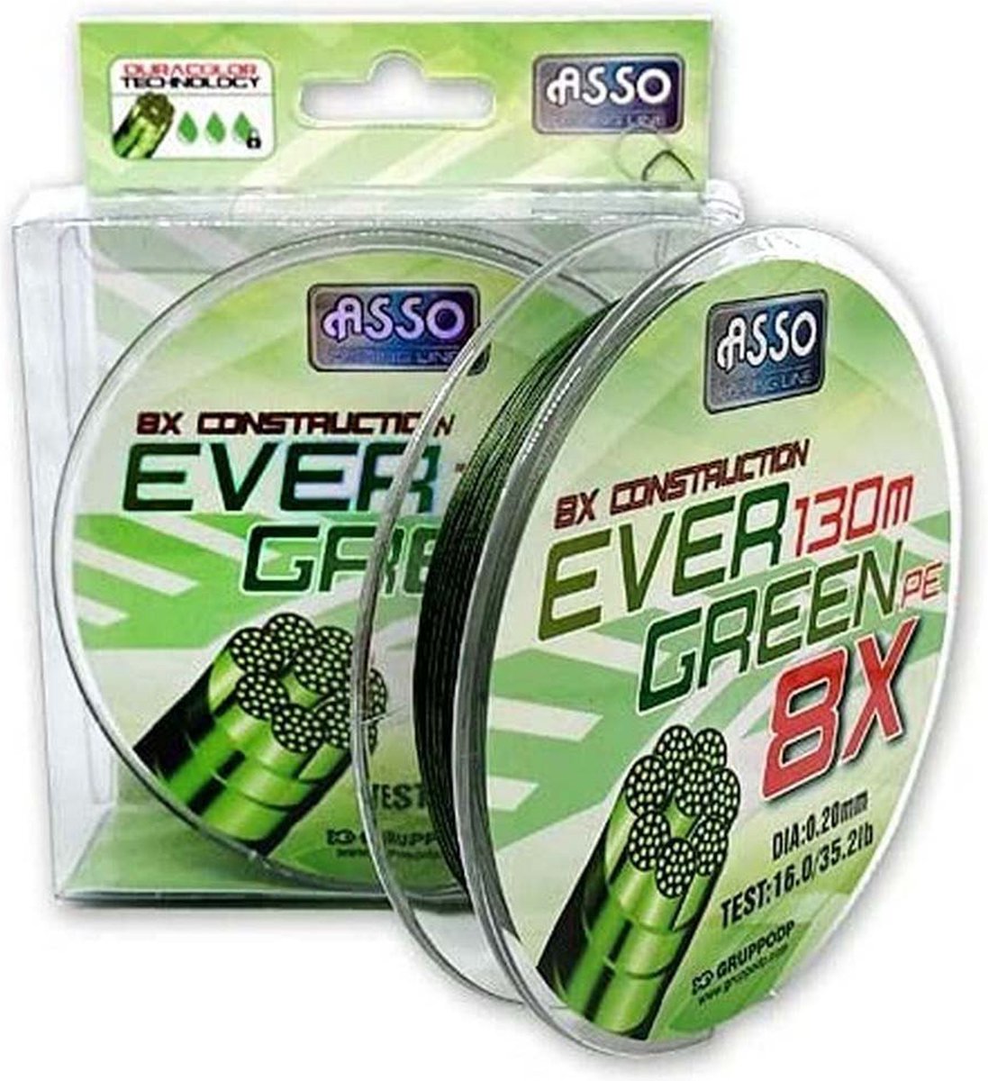 Asso Evergreen 300 M Karperlijn Groen 0.150 mm