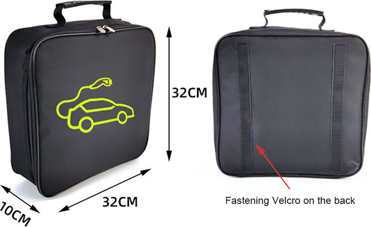 EV-kabelopbergtas – voertuig-laadkabel, EV-kabeltas, waterdichte, ergonomische oplaadkabelorganizer tas voor elektrische voertuigen, veelzijdige laadtas voor elektrische voertuigen voor EV-kabels