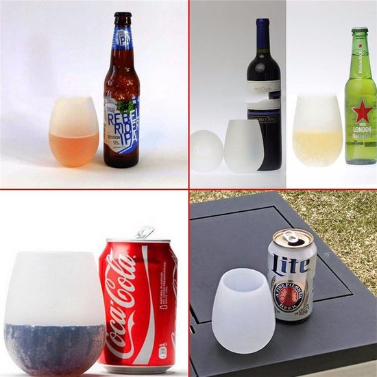 Verre à Vin Pliable Portable - Idéal Voyage, Camping, Pique-nique - Lavable Au Lave-vaisselle - Léger Et Incassable - Cadeau Original