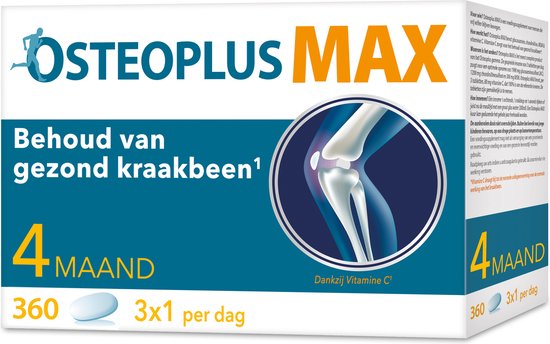 Osteoplus Tabletten Max Glucosamine, Chondroïtine, MSM en Vitamine C - Voor Gezond Kraakbeen – 360 tabletten