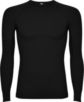 3 Pack Zwart thermisch sportshirt met raglanmouwen naadloos model Prime maat XL-XXL