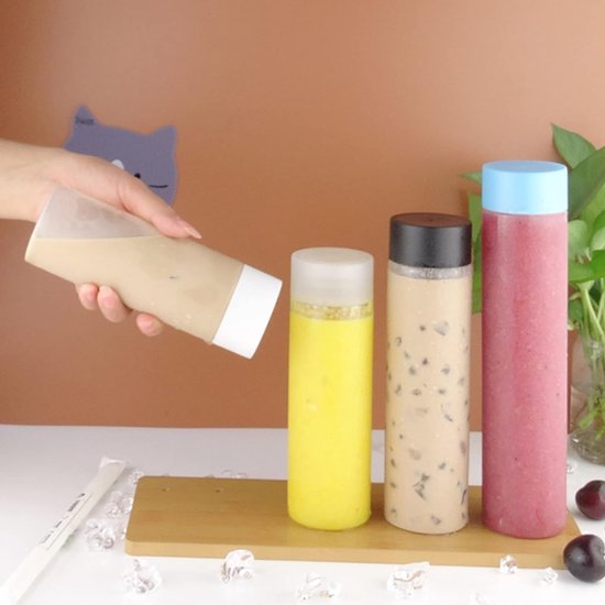 Lege plastic sapflessen in bulk met doppen voor sapjes en