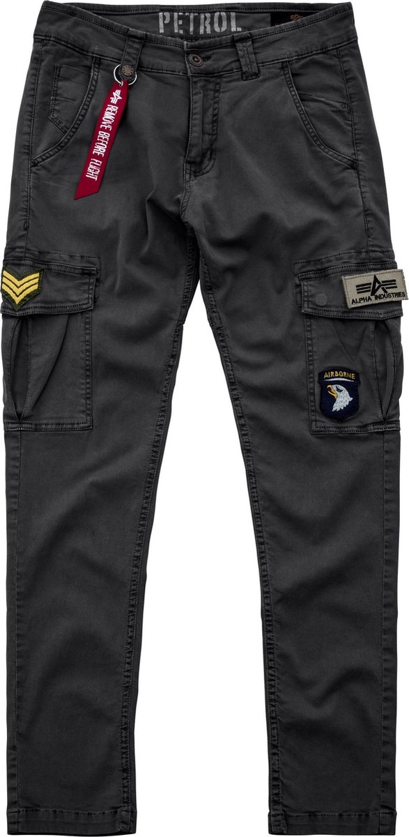 Alpha Industries Petrol Patch Pant Shorts / Hose Greyblack-30