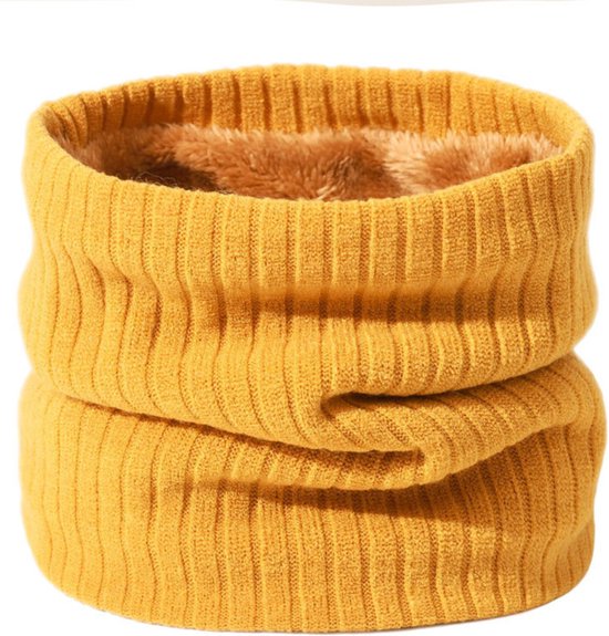 Livano Cache-cou - Homme - Femme - Polaire - Moto - Bandana - Masque - Snood - Hiver - Écharpe - Rembourré - Jaune