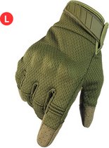 Livano Airsoft Handschoenen - Tactical - Tactical Gloves - Leger - Tactical Handschoenen Hardknuckle - Groen - Zwart L