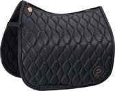 Eskadron Saddle Cloth Metallic Faux Leather Platinum 23 Black - Size : Pony - Dressage