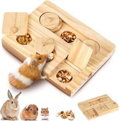 Zonneschijn glimlach Houten Cavia Speelgoed voor Hamsters, Klein Dierenspeelgoed, Houten Speelgoed om te Foerageren