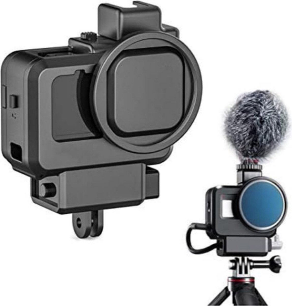 Vlog Camera Voor Beginners - Vlog Camera Met Schermpje - Vlog Camera Met Kantelbaar scherm - Vlog Statief - Zwart - Merkloos
