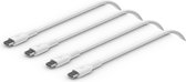 Belkin BoostCharge - Gevlochten USB-C/USB-C kabel - 1 meter - Wit - Duo pack