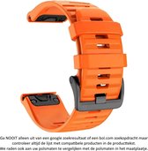 Bracelet de montre en Siliconen Oranje 26 mm Quickfit Compatible pour Garmin Fenix ​​​​3/3 HR / 3 Sapphire / 5X / 6X, D2, Quatix 3, Tactix, Descent MK1, Foretrex 601 et 701 – Bracelet de montre intelligente orange de 26 mm