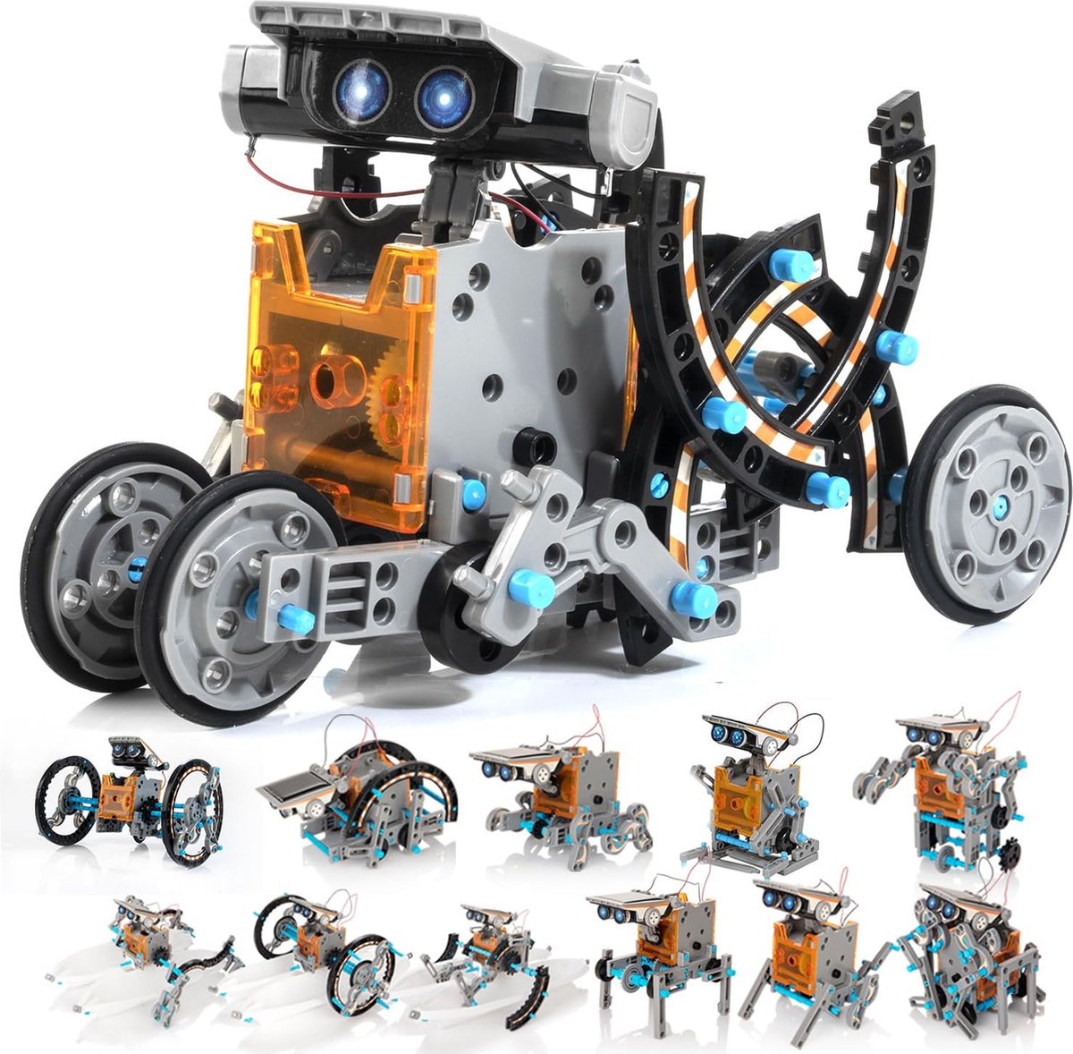Kit de robot Solar pour Enfants , Jouets Éducatif scientifiques STEM 14 en  1, Kit de