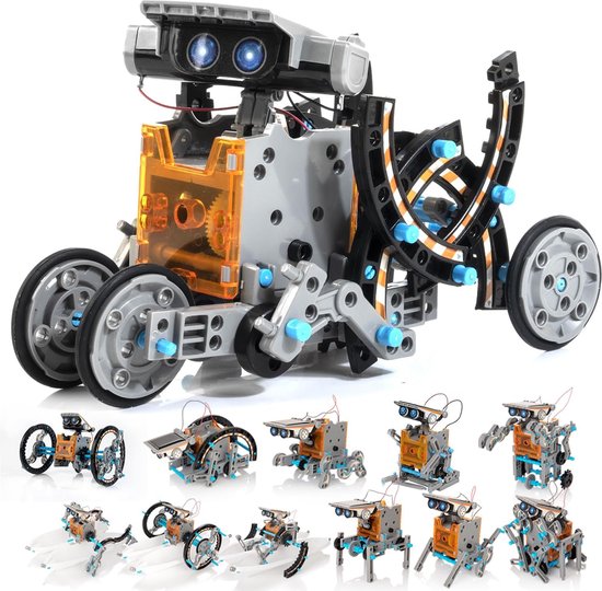Kit de robot Solar pour Enfants , Jouets Éducatif scientifiques STEM 14 en  1, Kit de... | bol