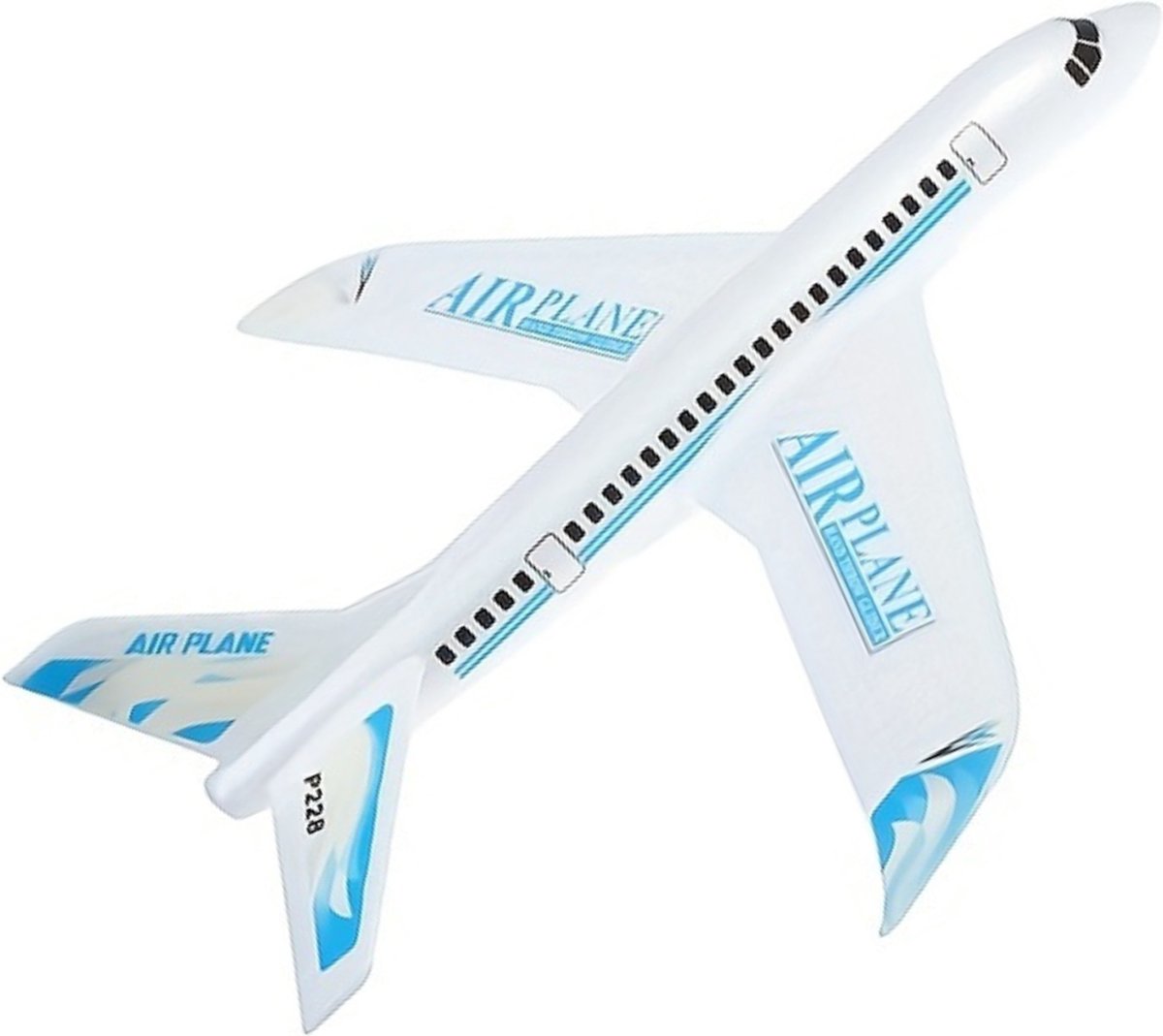 Livano Zweefvliegtuig - Foam - Werpvliegtuig - Speelgoed - Schuim Vliegtuig - Buitenspeelgoed - Jongens - Meisjes - Met Stickers - Blauw