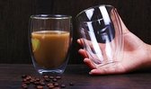 Bol.com set van 6 dubbelwandige 350 ml koffieglazen theeglazen koffie ideaal voor cappuccino ijsthee melk sap aanbieding