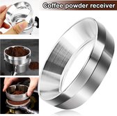54 / 58 mm Espresso Dosing Funnel, Koffie Vervangende Trechter, Roestvrij Staal, Compatibel met Portafilter voor Thuis/Café Gebruik (Zilver) 58 mm