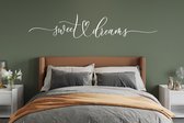 Muursticker - Sweet dreams - 100 x 14 cm - 1 stuks - Wit - Muurstickers - Muurstickers slaapkamer - Stickers - Sticker - Stickers volwassenen