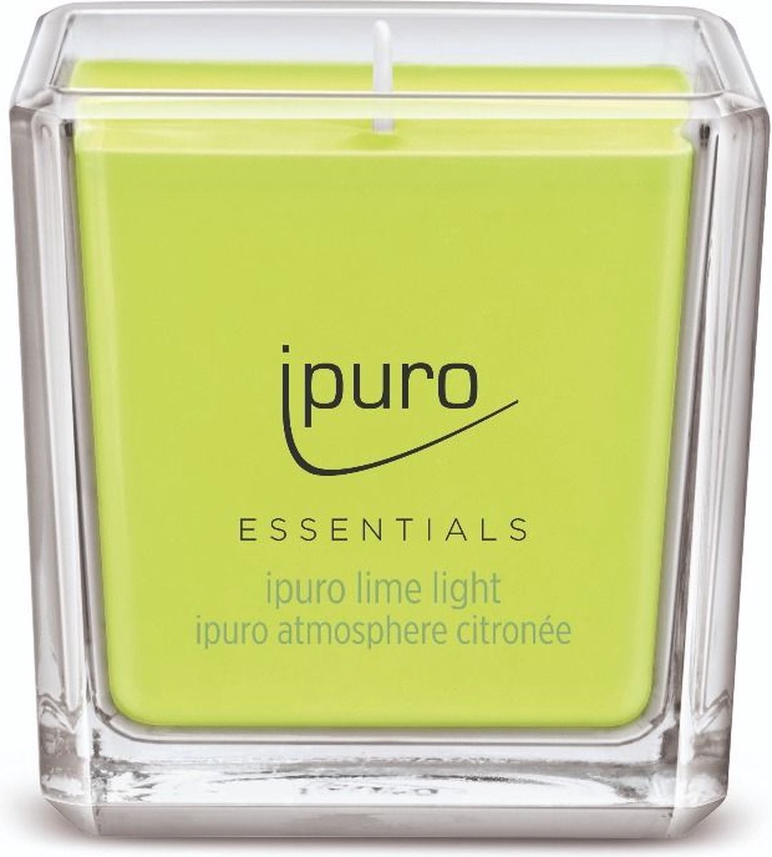 Ipuro Geurkaars Lime Light 125gr. groen + wit