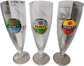 Verres à bière à Pied Vedett Extra à facettes 330 ml - Set de 3