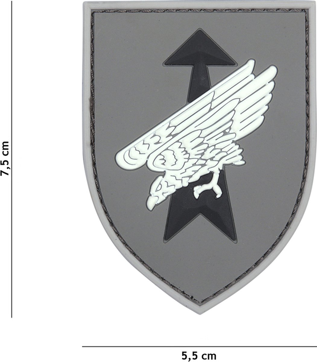 Embleem 3D PVC Duitse special forces grijs