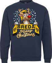 Pull de Noël Breda | Ugly Christmas Pull Femme Homme | cadeau de Noël | partisan du CNA | Marine | taille 128/140