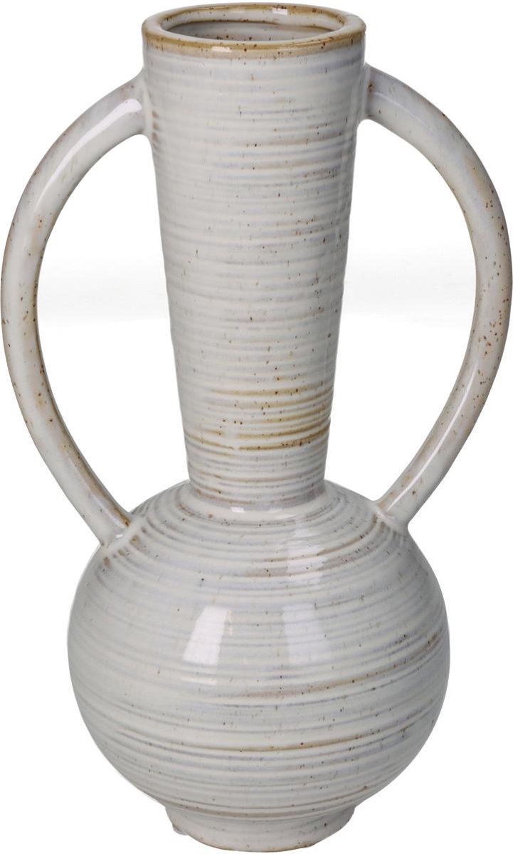 Vaas fijn aardewerk beige 14,5x11x23,6 cm HD Collection